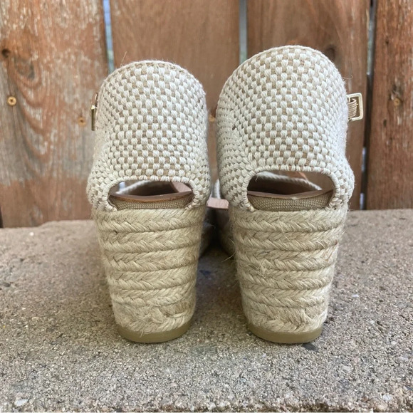 KANNA Women’s Cream Tan Espadrille Sustainable Woven Platform Wedge Heel Shoe 39 - Picture 6 of 12